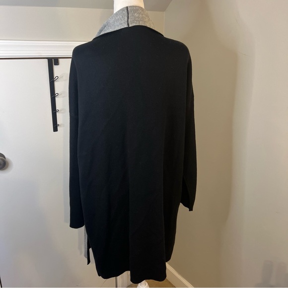 Eileen Fisher Black and Gray Open Cardigan jacket - Picture 5 of 8